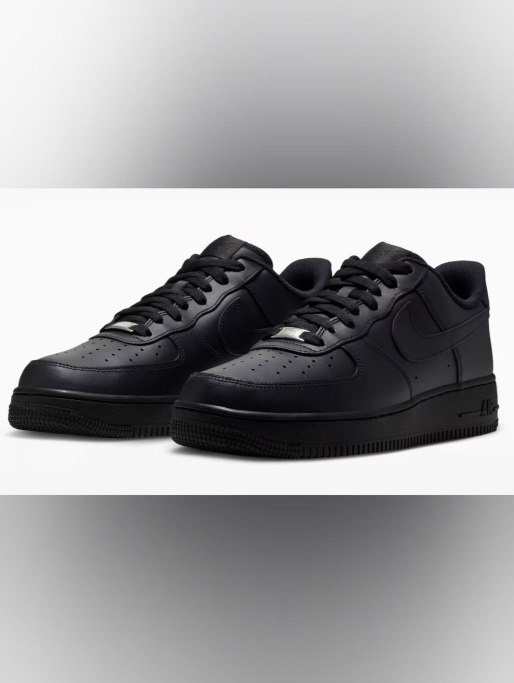 Nike Air Force 1 Low Triple Black Men's Size 12 New MSRP $129.95